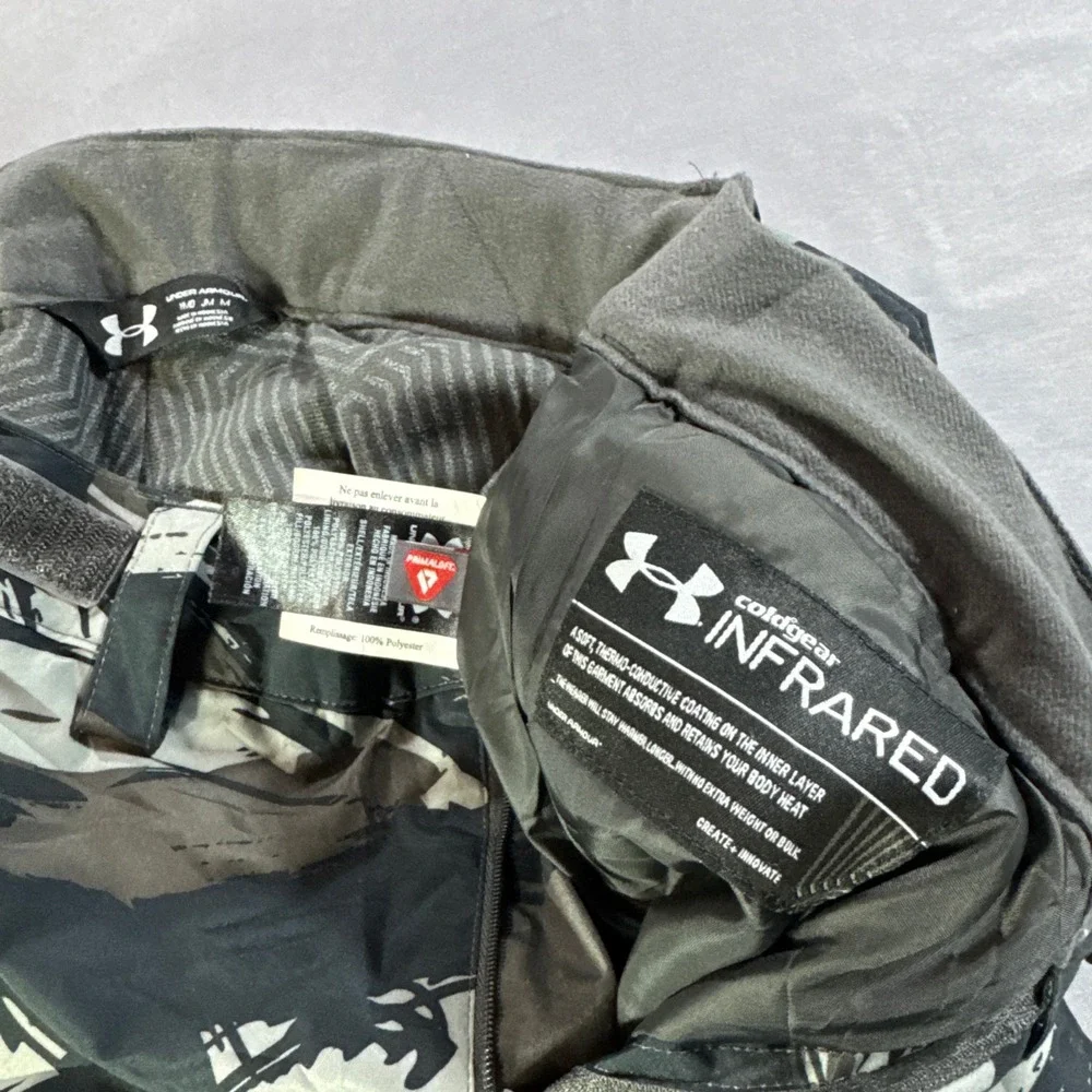 Under Armour Kids ColdGear Infrared Camo Snow Pants Youth Medium Primaloft Grey